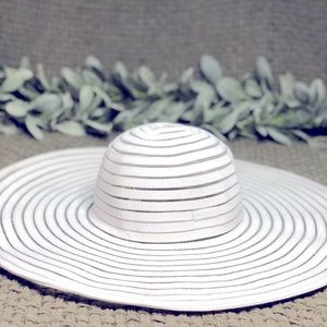 White fedora style hat